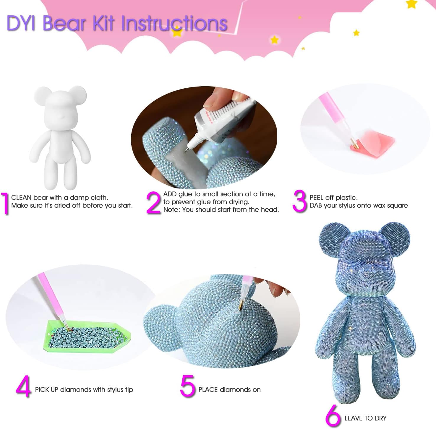 Glitter Bear™ | Home DIY Kit - Moshi Bears